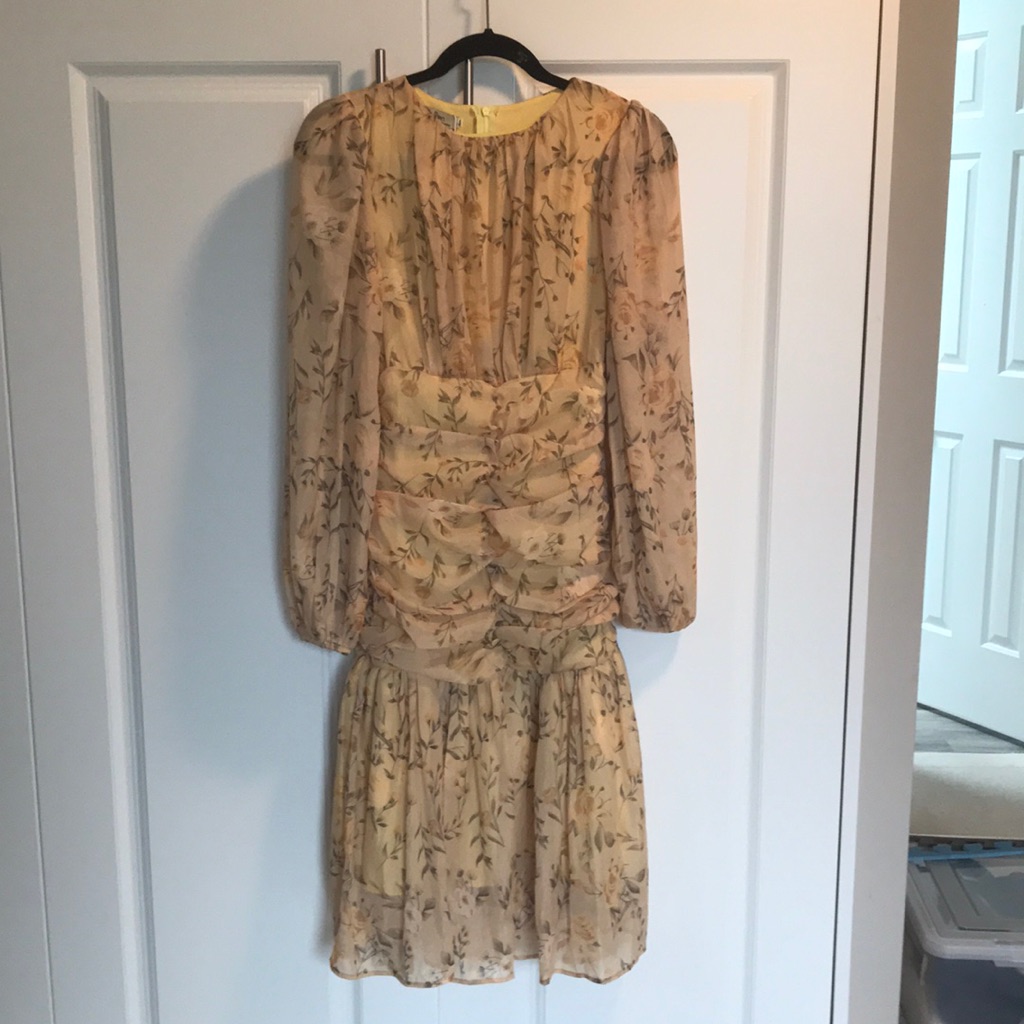 Boutique Fall Wedding Floral Midi Dress Fancy